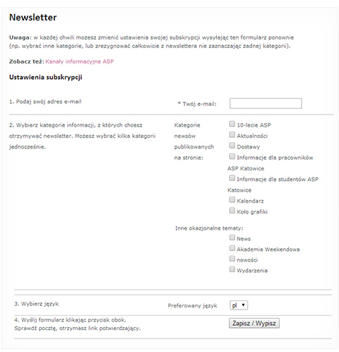 Newsletter ASP title=