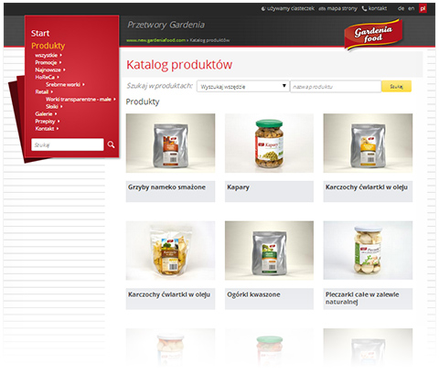 Katalog produktów Gardenia Food title=